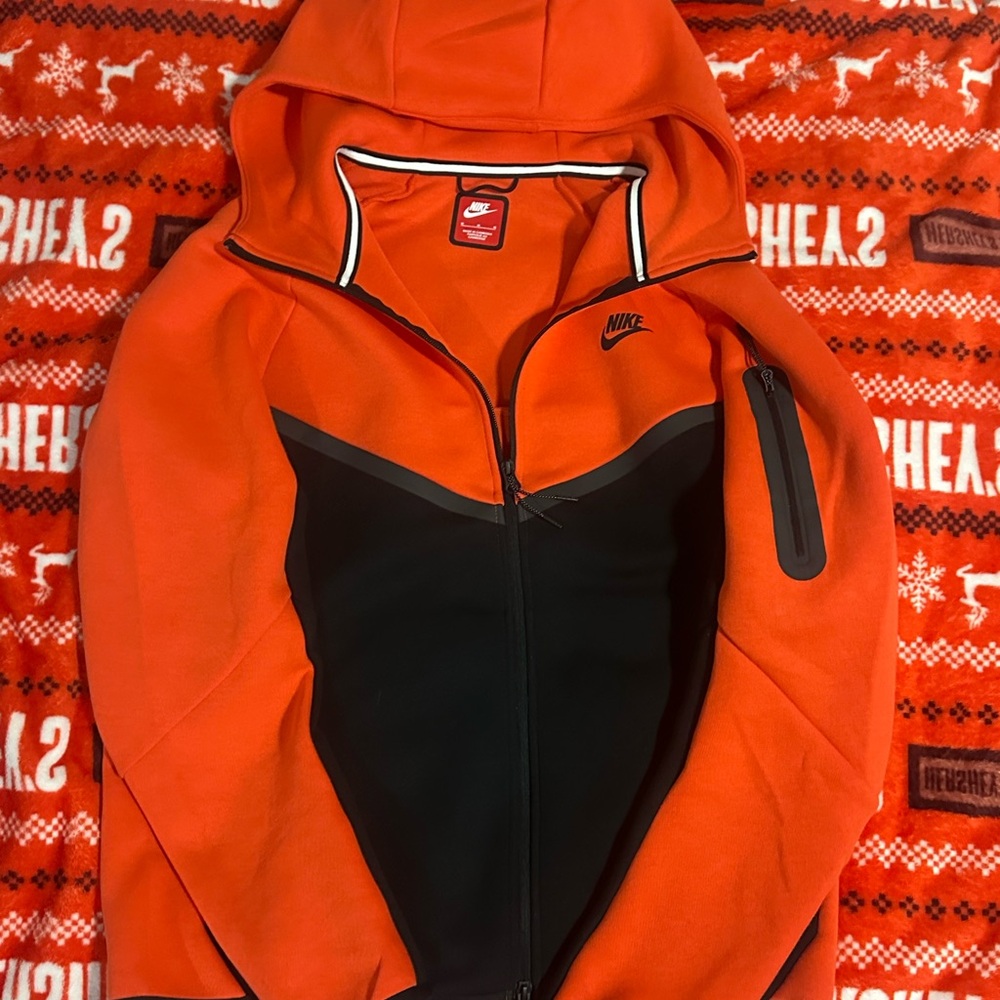 Nike Vibrant Orange and Black Hoodie